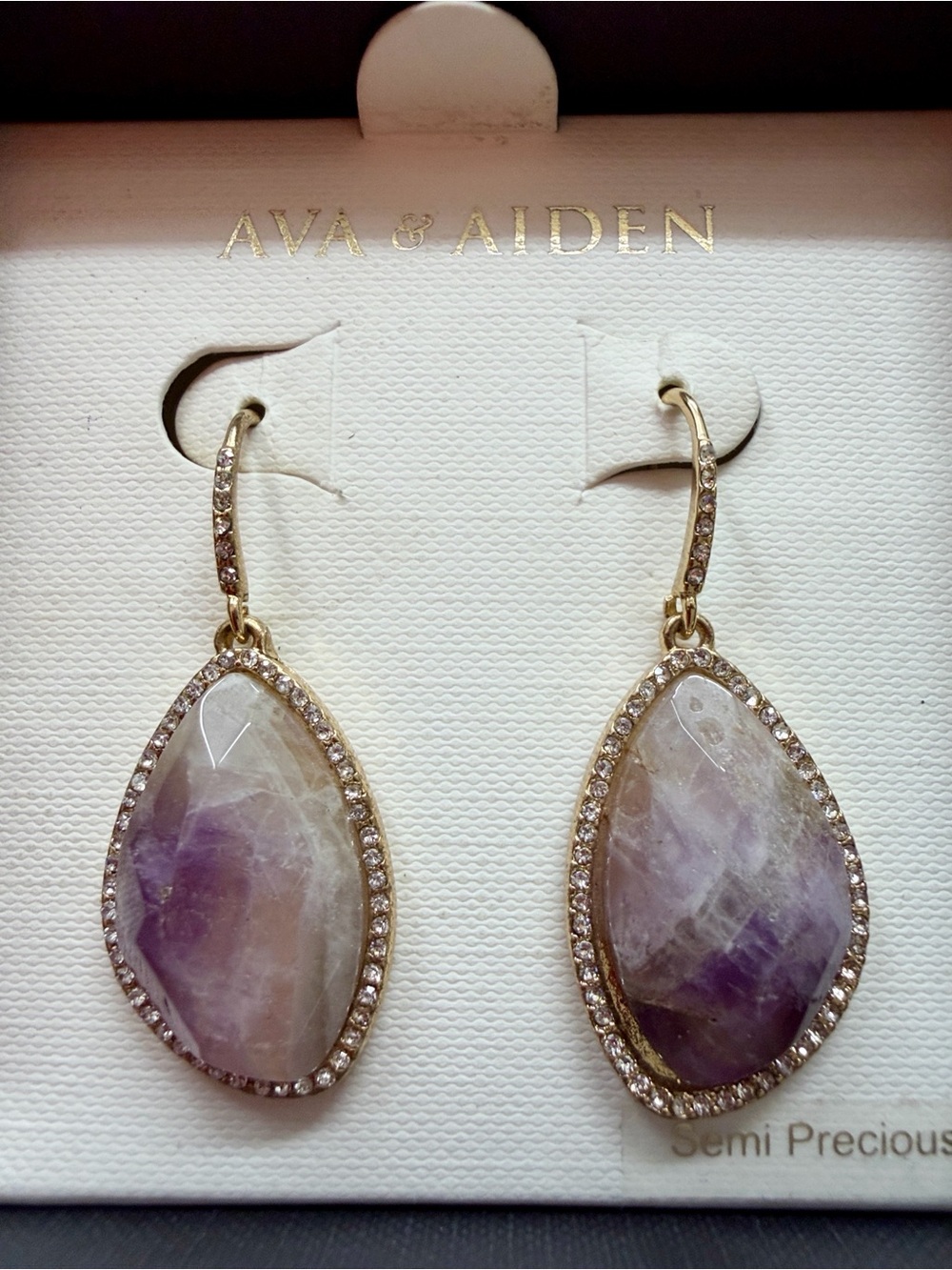 Ava and Aiden semi precious stone earrings